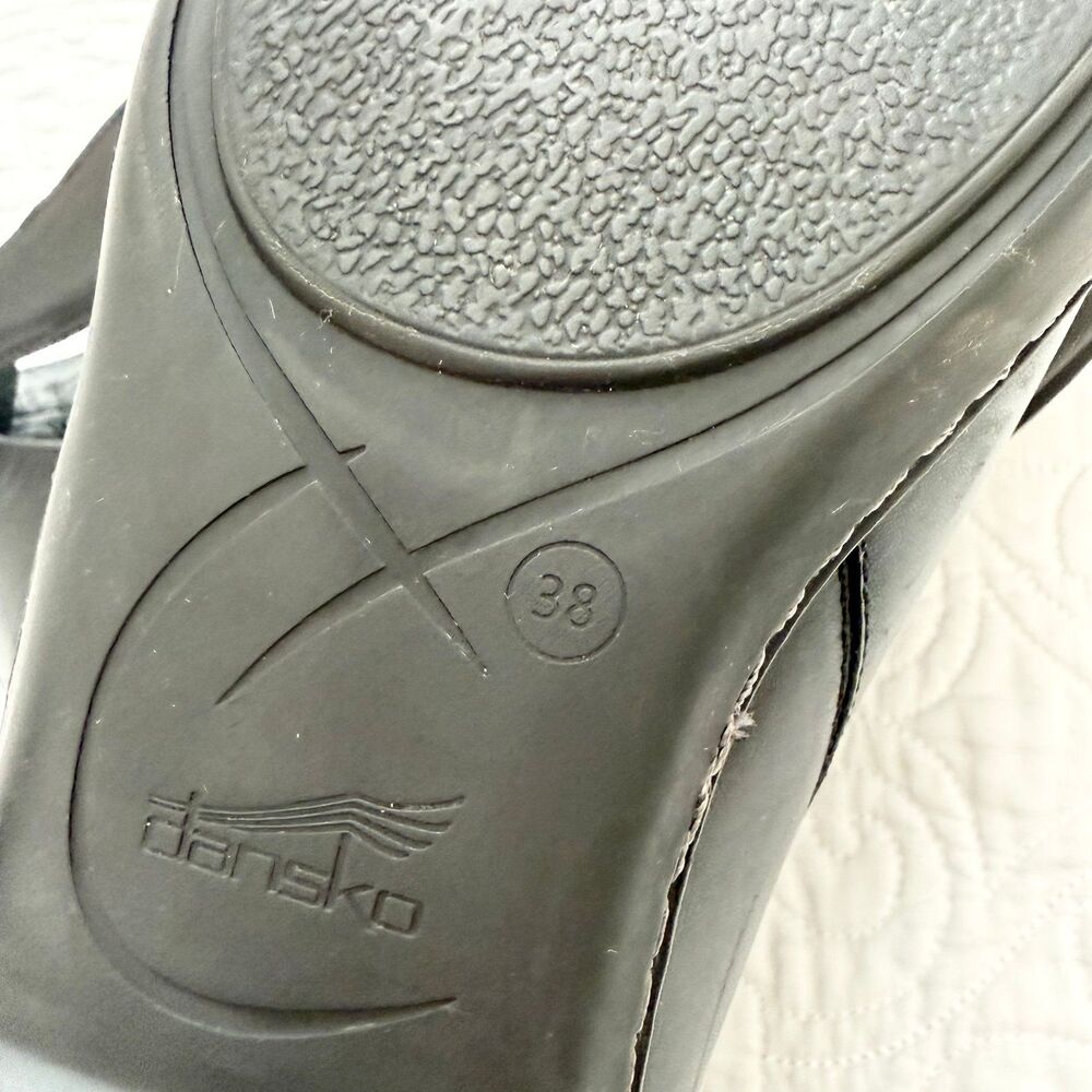 Dansko Black Leather Cutout Ankle Booties - Picture 8 of 9